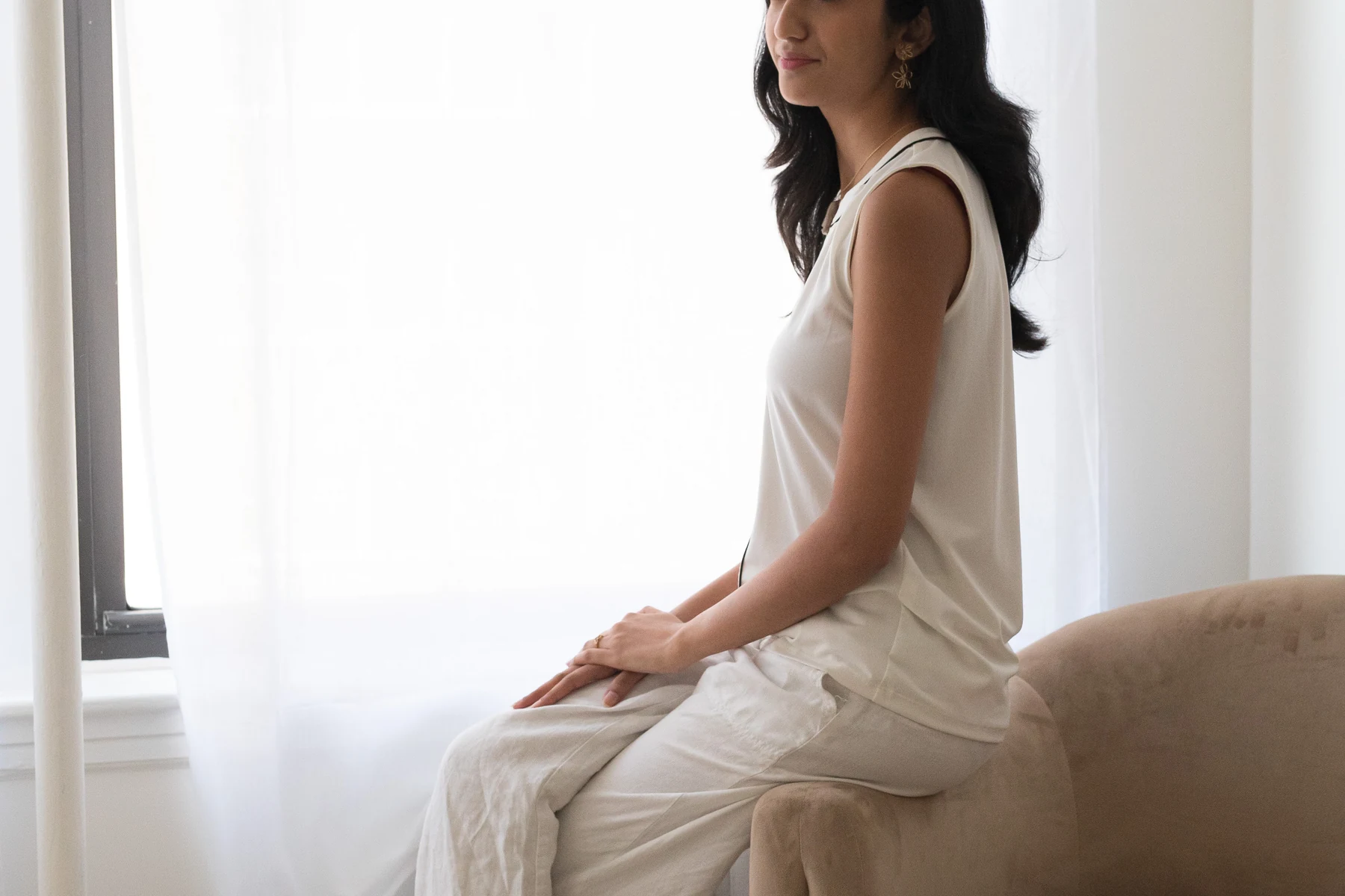 A reflective moment in therapy at Repose