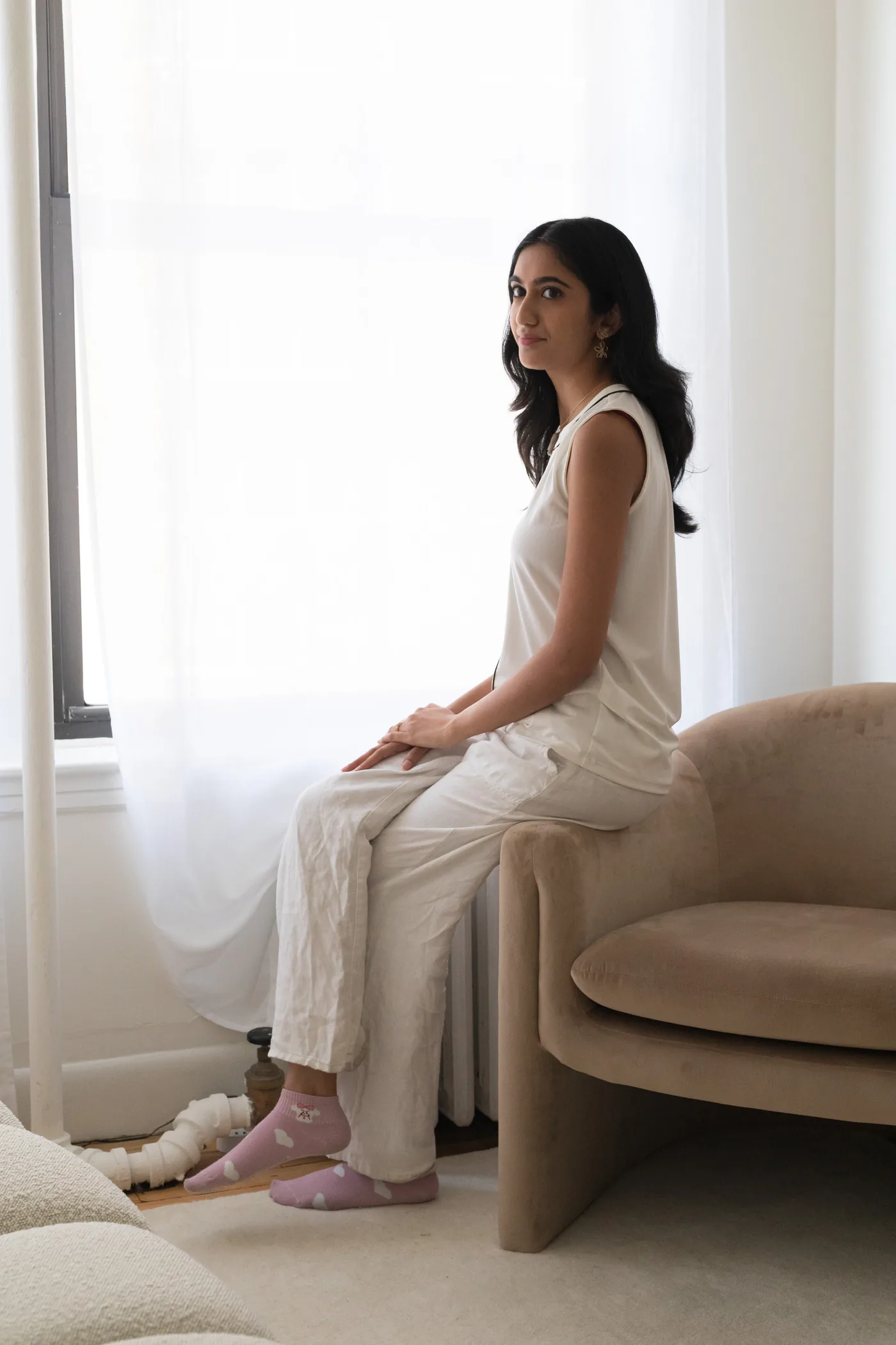A person sitting and reflecting