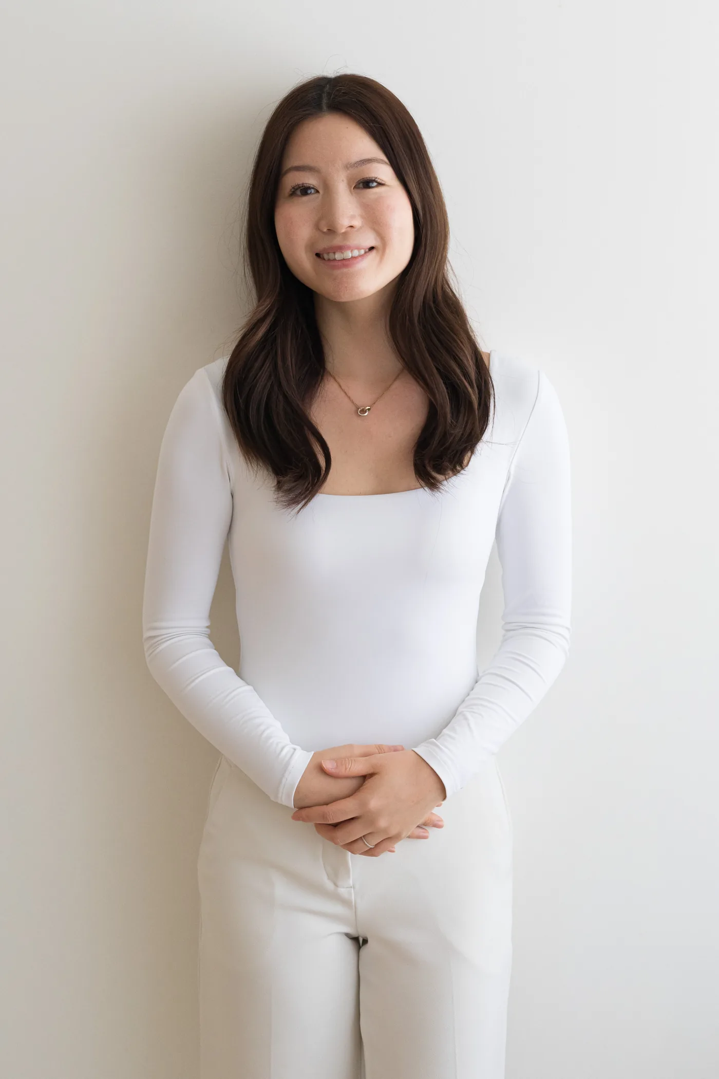 A person in a calm, settled moment